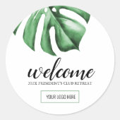 トロピカルビジネスのためのギフトバッグ好意ラベル ラウンドシール (正面)