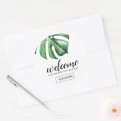 トロピカルビジネスのためのギフトバッグ好意ラベル ラウンドシール (封筒)