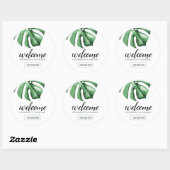 トロピカルビジネスのためのギフトバッグ好意ラベル ラウンドシール (シート)