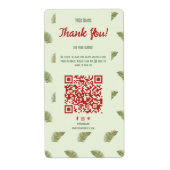 トロピカルビジネスサンキューボックスシールラベルQRコード ラベル (正面)