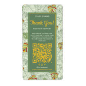 トロピカルビジネスサンキューボックスシールラベルQRコード ラベル (正面)