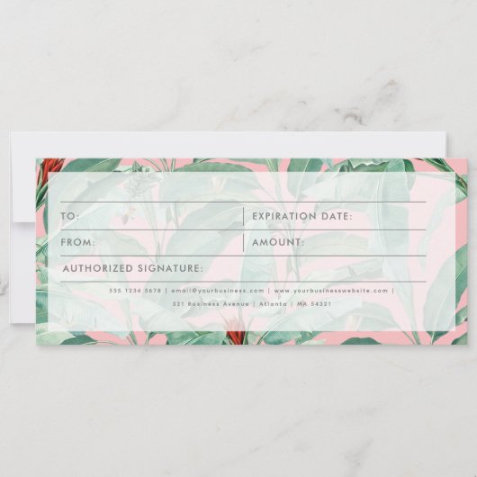 トロピカルビジネスロゴギフト券 (正面)