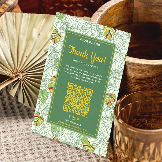 トロピカルビジネスQRコード付き注文カード サンキューカード