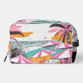 トロピカルビパーソナライズされたベスデザイントイレタリーバッグ ドップキット (裏面)