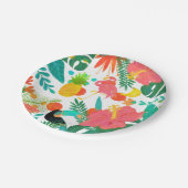 トロピカルビブ葉スフローラサマールアウ（ハワイ式宴会）パーティー ペーパープレート (アングル)