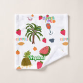 トロピカルビベスタオオルセット バスタオルセット (ウォッシュタオル)