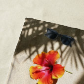 トロピカルビベスハイビスカスポリネシアハワイアン ビーチタオル (インサイチュ)