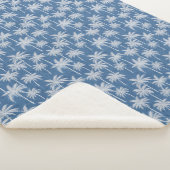 トロピカルビベスパームツリーブルー シェルパブランケット (3/4)