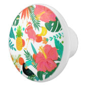 トロピカルビベス葉フローラサマーシック セラミックノブ (右)