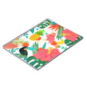 トロピカルビベス葉フローラサマールアウ（ハワイ式宴会） ノートブック (左側)