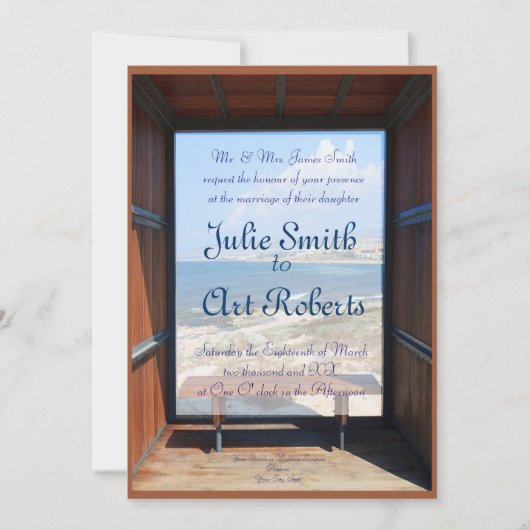 トロピカルビューウェディング 招待状 (正面)