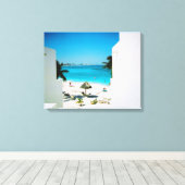 トロピカルビューキャンバス印刷 キャンバスプリント (インサイチュ (ウッドフロア))