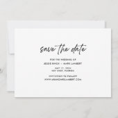 トロピカルビーチおもしろい目的地ウェディング セーブザデート (裏面)