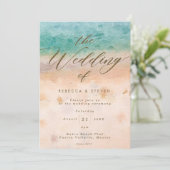 トロピカルビーチでの海外挙式 招待状 (スタンド正面)