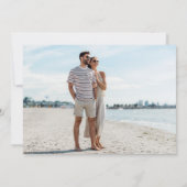 トロピカルビーチでの目的地ウェディングフォト セーブザデート (裏面)