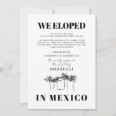 トロピカルビーチでの秘密の結婚発表 招待状 (裏面)