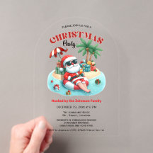 トロピカルビーチとサンタのクリスマスパーティー