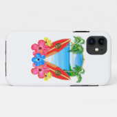トロピカルビーチとサーフボード Case-Mate iPhoneケース (裏面(横))