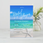 トロピカルビーチとヒトデのブライズシャワー 招待状 (スタンド正面)