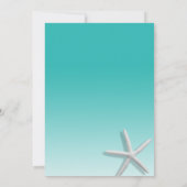 トロピカルビーチとヒトデブライダルシャワー 招待状 (裏面)