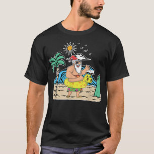 トロピカルビーチのおかしいサンタXmasの夏のクリスマスI Tシャツ