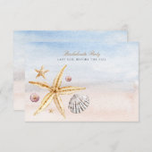 トロピカルビーチのウェディングパーティー招待状 招待状 (正面/裏面)