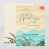 トロピカルビーチのクリスマスカード シーズンカード (正面/裏面)