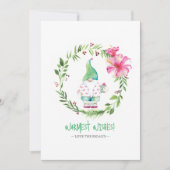 トロピカルビーチのクリスマスカード 水彩画 シーズンカード (正面)