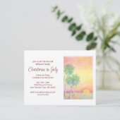 トロピカルビーチのクリスマス・イン・ジュライ・パーティ インビテーションポストカード (スタンド正面)