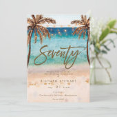 トロピカルビーチのサマー70歳の誕生日パーティー 招待状 (スタンド正面)