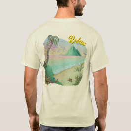 トロピカルビーチのサンセット Tシャツ