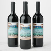 トロピカルビーチの夏のメイドの名誉の提案 ワインラベル (ボトル)