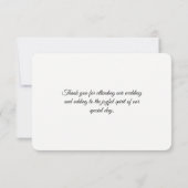 トロピカルビーチの太陽 砂と海のウェディング感謝祭 招待状 (裏面)