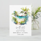 トロピカルビーチの手のひらは日付カードを保存 サンキューカード (スタンド正面)