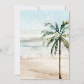 トロピカルビーチの手のひら70th誕生日パーティー 招待状 (裏面)