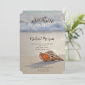 トロピカルビーチの海の貝殻での引退パーティー 招待状 (スタンド正面)