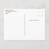 トロピカルビーチの海岸と大きな岩がデートを救う インビテーションポストカード (裏面)