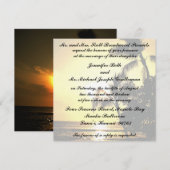 トロピカルビーチの海岸線での結婚式 招待状 (正面/裏面)