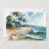 トロピカルビーチの独身最後の週末の予定 招待状 (裏面)