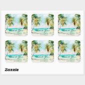 トロピカルビーチの目的地の結婚式 スクエアシール (シート)