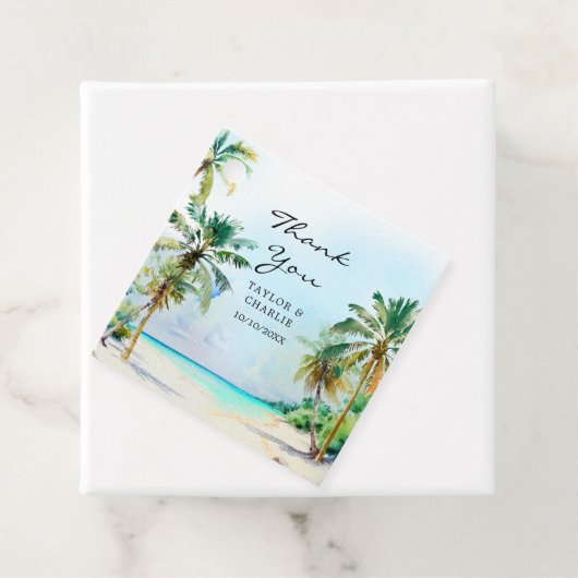 トロピカルビーチの目的地の結婚式 フェイバータグ (インサイチュ)