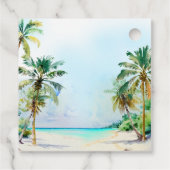 トロピカルビーチの目的地の結婚式 フェイバータグ (裏面)