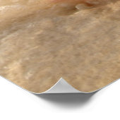 トロピカルビーチの砂に貝殻を包む ポスター (角)