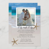 トロピカルビーチの結婚のお知らせ（写真） 招待状 (正面/裏面)
