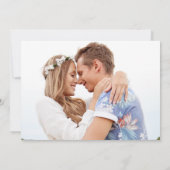 トロピカルビーチの結婚式の写真 セーブザデート (裏面)