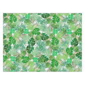 トロピカルビーチの葉クリスマスライトホリデー テーブルクロス (正面(横))