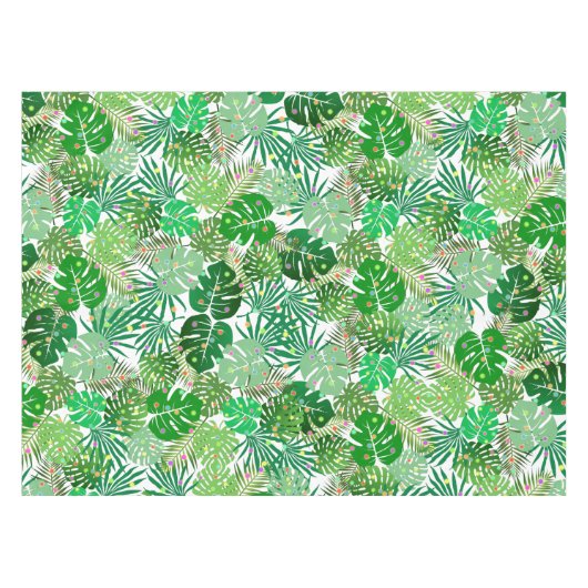 トロピカルビーチの葉クリスマスライトホリデー テーブルクロス (正面(横))