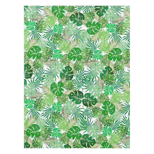 トロピカルビーチの葉クリスマスライトホリデー テーブルクロス (正面)