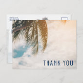 トロピカルビーチの行き先結婚式ありがとう ポストカード (正面/裏面)