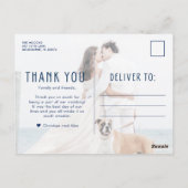 トロピカルビーチの行き先結婚式ありがとう ポストカード (裏面)